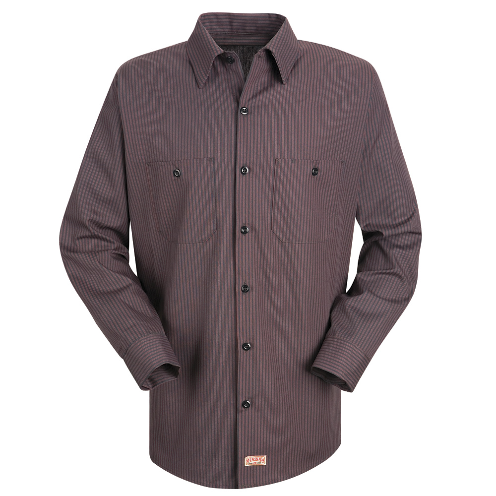 Industrial Striped Long Sleeved Work Shirt - SP14